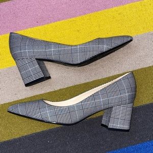 Nine West Plaid Block Heel